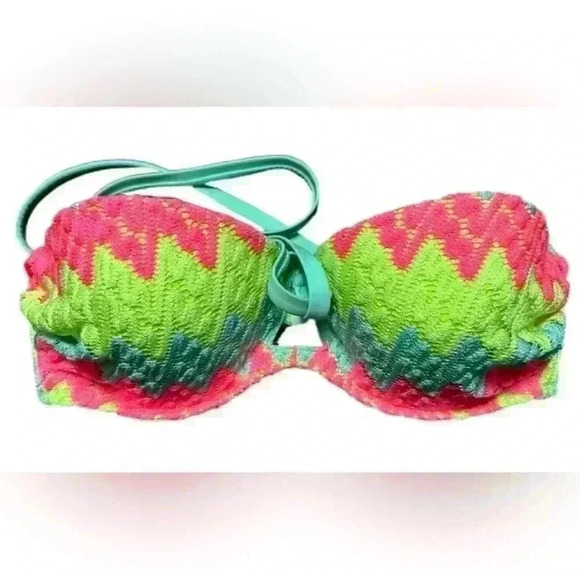 Victoria's Secret Women's Swimming Bra 34D  Bright Multicolor Vacation Swim - Picture 1 of 4